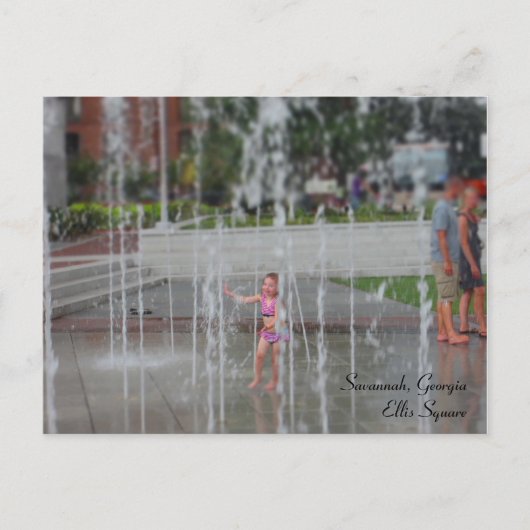 Savannah, Georgia - Ellis Square Post Card Briefkaart (Voorkant)