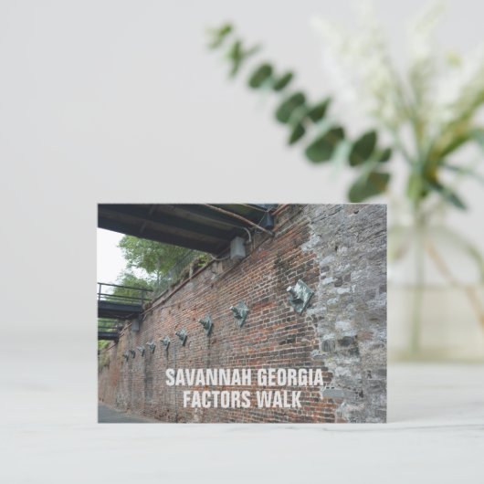 Savannah Georgia Factoren lopen fotografisch Briefkaart (Staand voorkant)