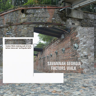 Savannah Georgia Factors Walk Fotografisch Briefkaart