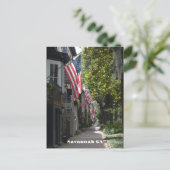 Savannah Georgia Flag Lined E Jones St Fotografie Briefkaart (Staand voorkant)