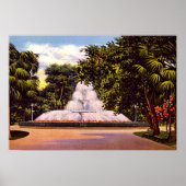 Savannah, Georgia Forsyth Park Fountain Poster (Voorkant)