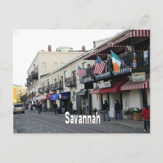 Savannah Georgia GA Briefkaart (Voorkant)