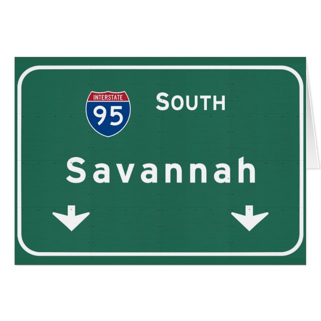 Savannah Georgia ga Interstate Highway Freeway : (Voorkant Horizontaal)
