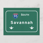 Savannah Georgia ga Interstate Highway Freeway : Briefkaart (Voorkant)