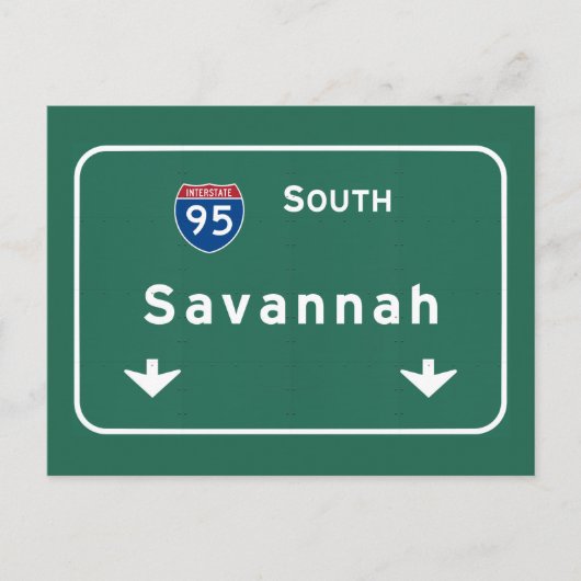 Savannah Georgia ga Interstate Highway Freeway : Briefkaart (Voorkant)