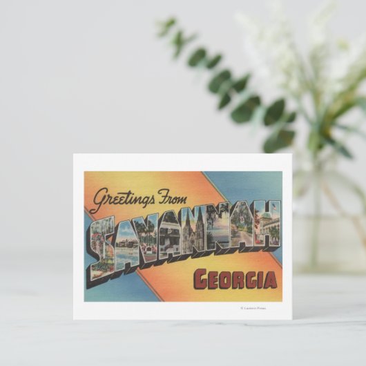 Savannah, Georgia - Grote brievenbussen Briefkaart (Staand voorkant)