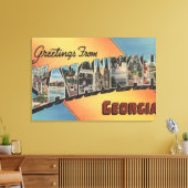 Savannah, Georgia - Grote brievenbussen Canvas Afdruk (Insitu (Woonkamer))