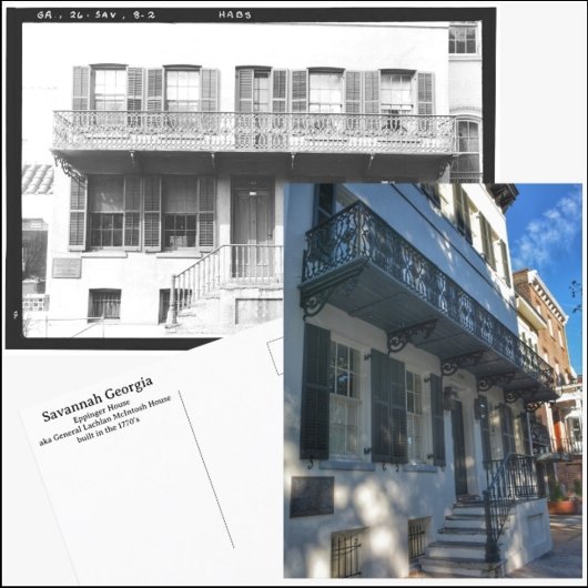 Savannah Georgia Historisch Eppinger Huis Briefkaart