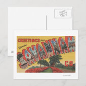 Savannah, Georgia (historisch) - Grote brief Briefkaart (Voorkant / Achterkant)