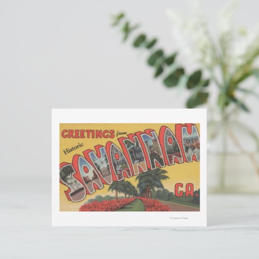 Savannah, Georgia (historisch) - Grote brief Briefkaart (Staand voorkant)