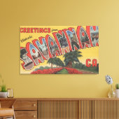 Savannah, Georgia (historisch) - Grote brief Canvas Afdruk (Insitu (Woonkamer))