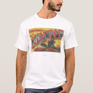 Savannah, Georgia (historisch) - Grote brief T-shirt