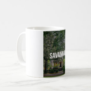Savannah Georgia Historisch Huis en Levende Eiken Koffiemok