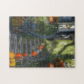 Savannah Georgia Historisch huis Herfst Legpuzzel (Horizontaal)