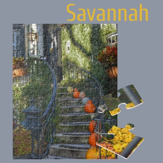 Savannah Georgia Historisch huis Herfst Legpuzzel