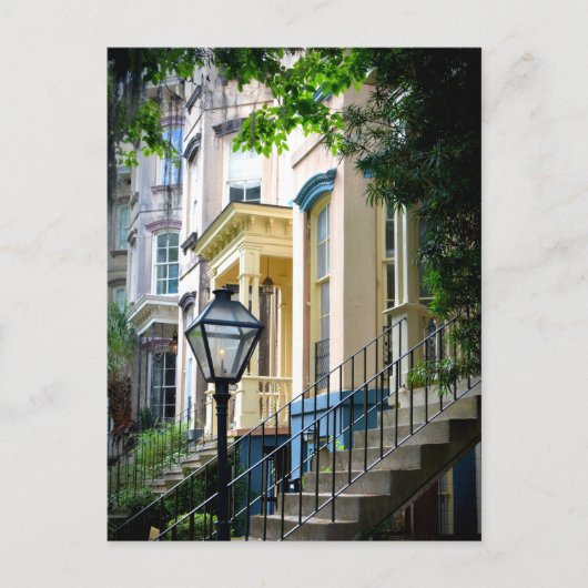Savannah Georgia Historische binnenstad huizen Briefkaart (Voorkant)
