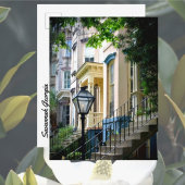 Savannah Georgia Historische binnenstad huizen Briefkaart