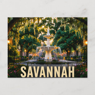 Savannah Georgia Historische Tuin Reis Cadeau Briefkaart