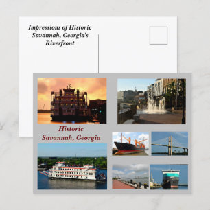 Savannah, Georgia Holiday Briefkaart