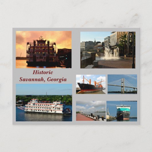 Savannah, Georgia Holiday Briefkaart (Voorkant)
