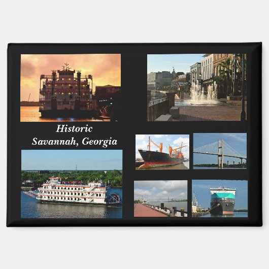 Savannah, Georgia Holiday Briefkaart Magneet (Voorkant)