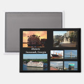 Savannah, Georgia Holiday Briefkaart Magneet (Voorkant / Achterkant)