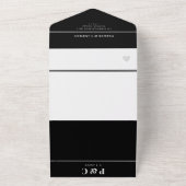 Savannah Georgia Kaart Elegant Zwart Wit Bruiloft (Buitenkant)