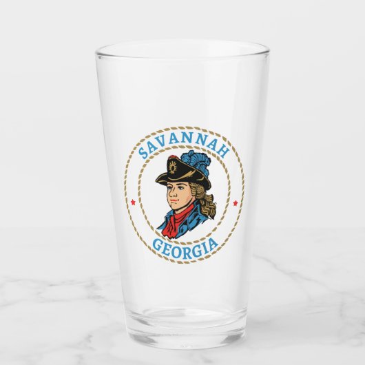Savannah Georgia Koloniaal Glas (Voorkant)