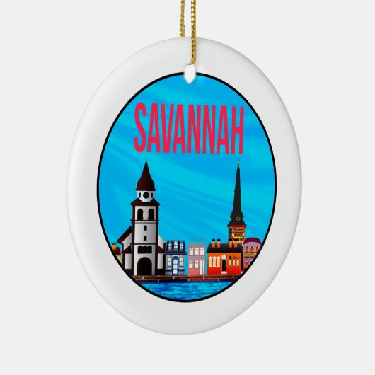 Savannah Georgia mindset Keramisch Ornament (Rechts)