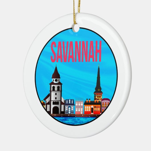 Savannah Georgia mindset Keramisch Ornament (Links)