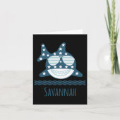 Savannah Georgia Nautische kust Vissende boot Kaart (Voorkant)