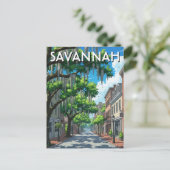 Savannah Georgia Reizen Briefkaart (Staand voorkant)
