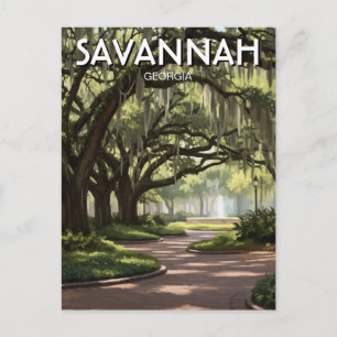 Savannah Georgia Reizen Briefkaart