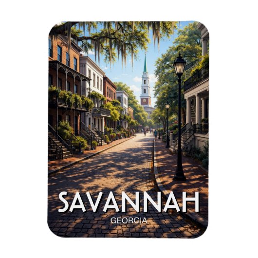 Savannah Georgia Reizen Magneet (Verticaal)