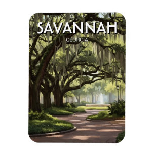 Savannah Georgia Reizen Magneet