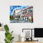 Savannah Georgia River Street cityscape art print (Thuiskantoor)