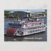 Savannah, Georgia Riverboat briefkaart (Voorkant)