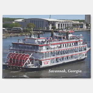 Savannah, Georgia Riverboat briefkaart Magneet