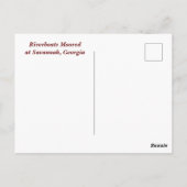 Savannah Georgia Riverfront Briefkaart (Achterkant)