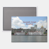 Savannah Georgia riverfront magneet (Voorkant / Achterkant)