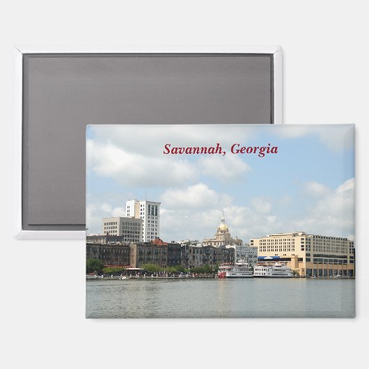 Savannah, Georgia Riverfront Magneet (Voorkant / Achterkant)