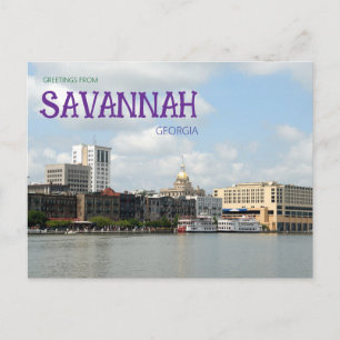 Savannah Georgia Schitterende Reisansichtkaart Briefkaart