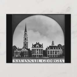 Savannah Georgia Silhouet | Savannah Stadsgezicht Briefkaart