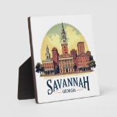 Savannah Georgia Silhouette Fotoplaat (Voorkant)