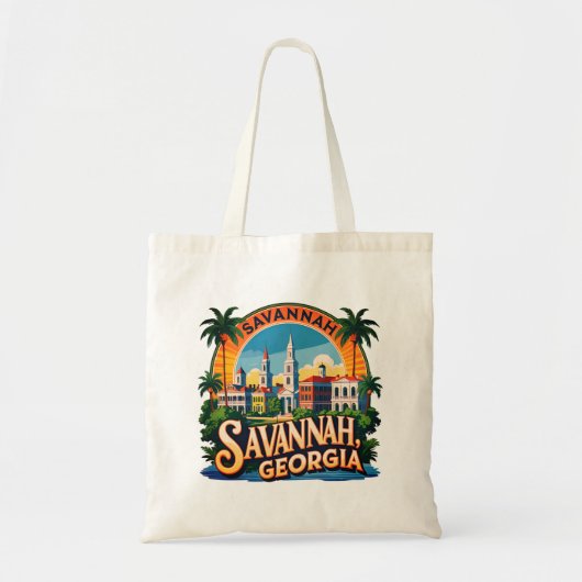 Savannah Georgia Silhouette Tote Bag (Voorkant)