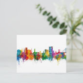 Savannah Georgia Skyline Briefkaart (Staand voorkant)