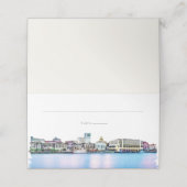 SAVANNAH Georgia Skyline Guest Name Place card Plaatskaartje (Buitenkant ongevouwen)