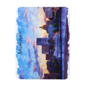 Savannah Georgia Skyline Riverfront Magneet (Verticaal)