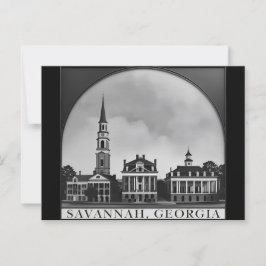 Savannah Georgia Skyline | Savannah Cityscape Briefkaart