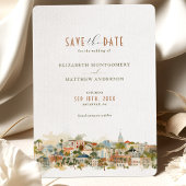 Savannah Georgia Skyline Save-the-Date Kaart